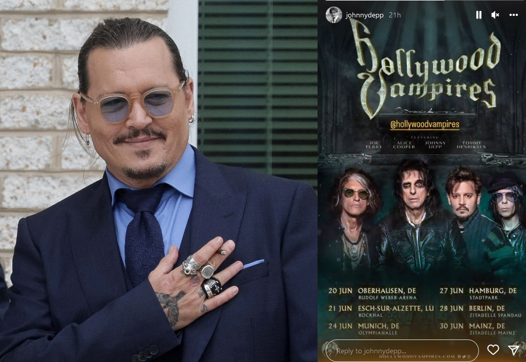 Johnny Depp will next be touring with the Hollywood Vampires, here's the confirmation