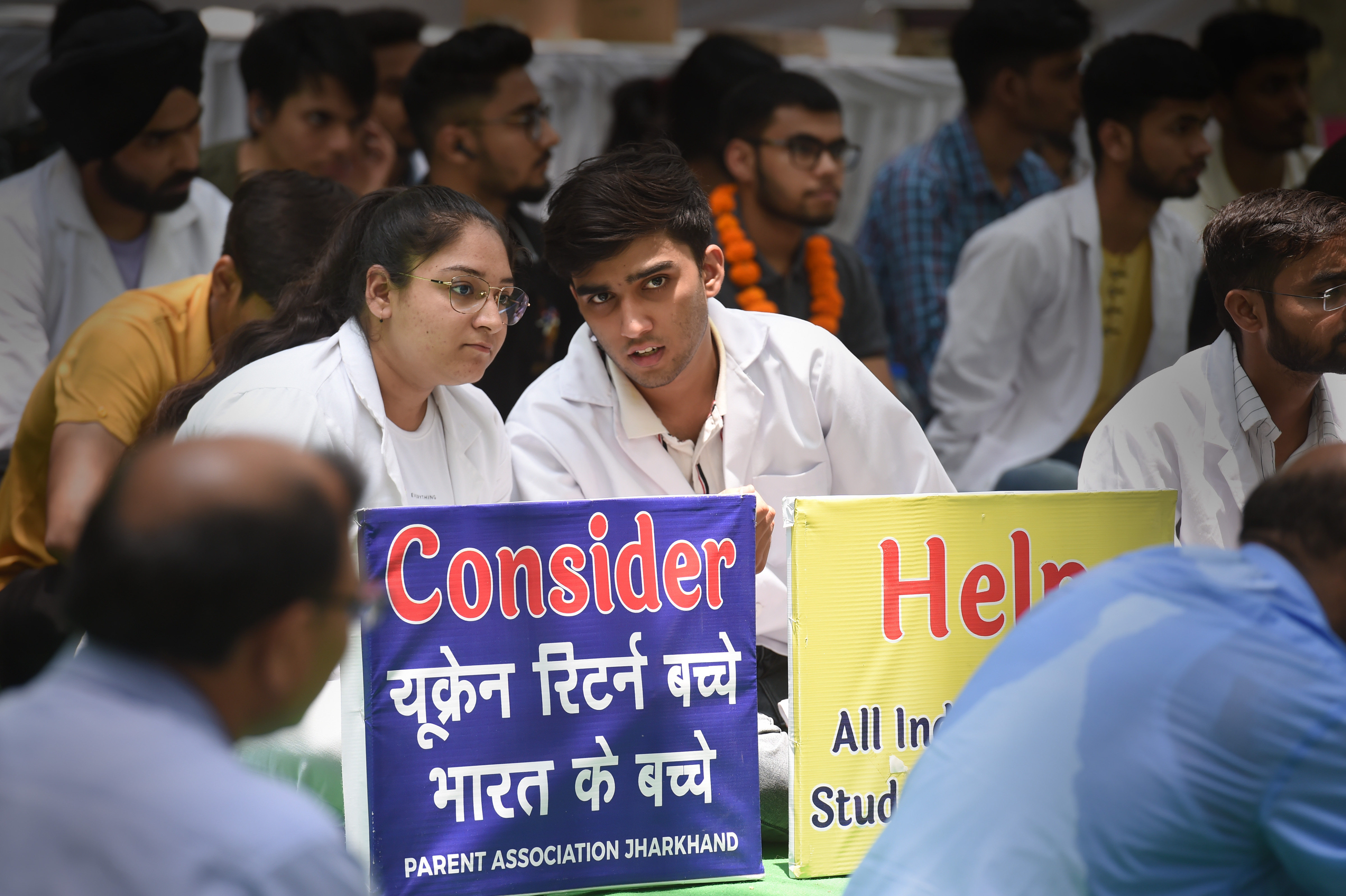 Demanding admission in Indian colleges, Ukraine-evacuated medical students sit on hunger strike