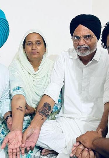 Sidhu Moose Walas parents get tattoos in memory of their late son   Entertainment News  PTC Punjabi