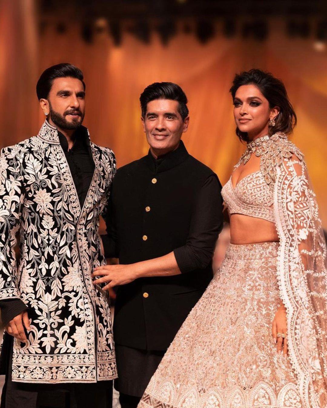 Deepika and Ranveer shine in Manish Malhotra's outfits at Mijwan Fashion Show 2022