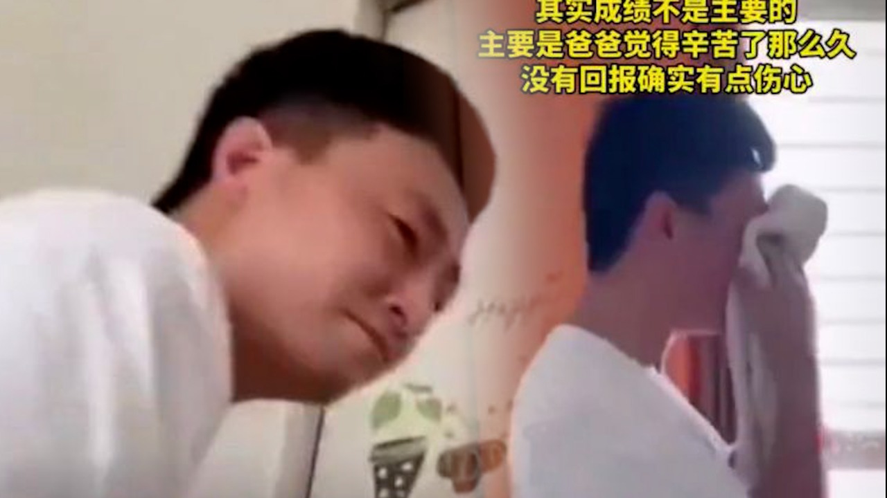 Man starts crying after son he taught for a year scores 6/100 in maths exam, watch viral video