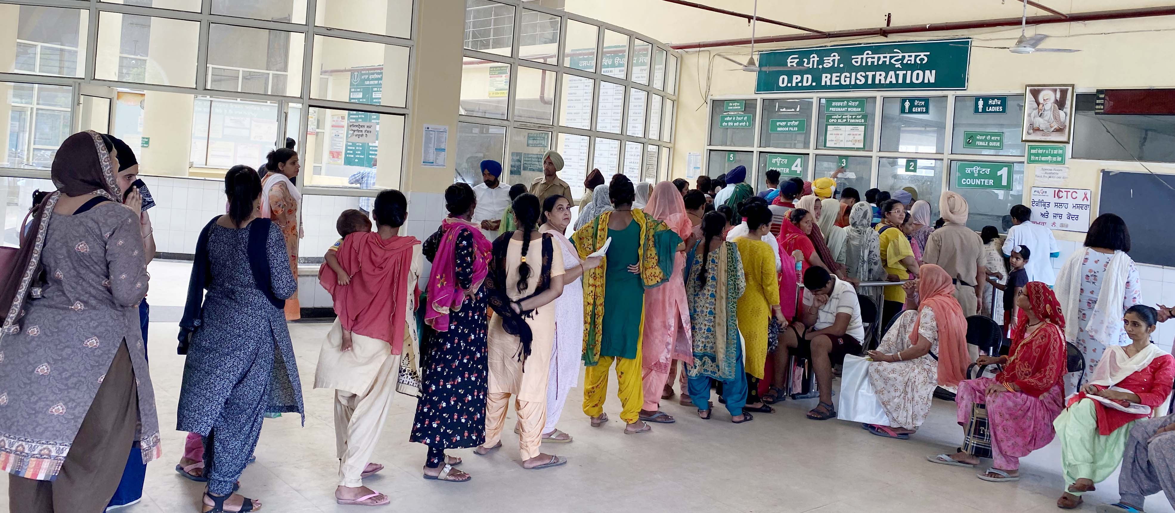 Long queues of patients at govt hospital commonplace