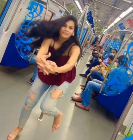 Watch: Woman dances aboard metro in Hyderabad, leaves Twitterati divided; police mull action