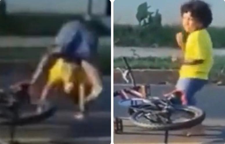 Netizens hail this little boy’s spirit to cope with challenges in life, see viral video