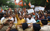 BJP, Cong workers protest in city