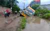 Panchkula school bus slips into waterlogged ditch in Zirakpur; 15 students rescued