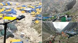 13 killed, 30-35 people missing after cloudburst near Amarnath cave shrine; 25 tents, 3 community kitchens damaged