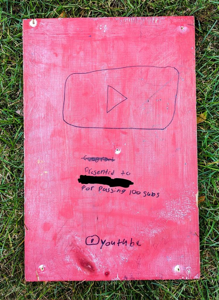 Boy felicitates his friend with self-made wooden play button after latter hits 100 subscribers on YouTube, netizens react