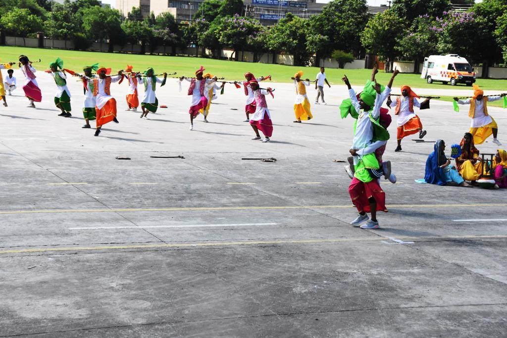Rehearsal for celebrations held at Parade Ground