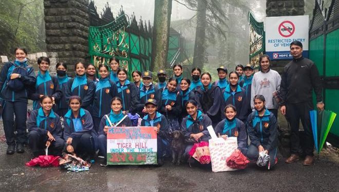 NCC cadets of St Bede's College, Shimla, hold rally