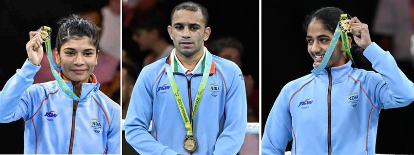 CWG 2022: Medal rush continues for India as boxers Nikhat Zareen, Amit Panghal, Nitu grab gold medals; Eldhose Paul bags yellow metal in triple jump