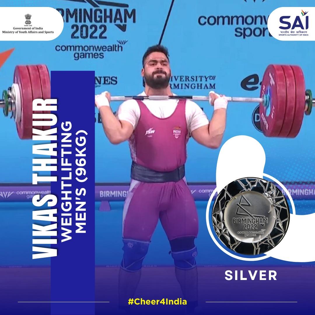 Weightlifter Vikas Thakur strikes silver in men’s 96kg