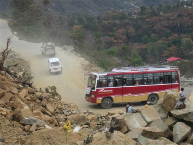 HRTC night bus service on Pathankot-Mandi NH suspended due to landslides