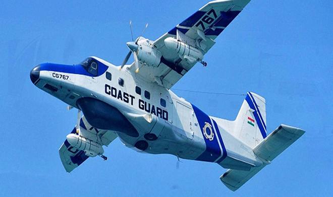 Indian Coast Guard's Dornier aircraft forces Pak Navy warship to return to its waters