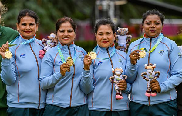 CWG: India bag historic gold in women's four lawn bowl event