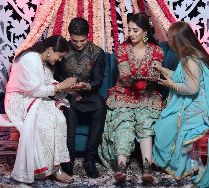 Athar Aamir Khan’s fiancée shares photos from her mehandi ceremony, IAS officer gets Mehreen’s name written on his hand