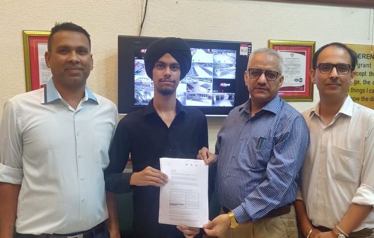 DAV College, Amritsar, student gets placement