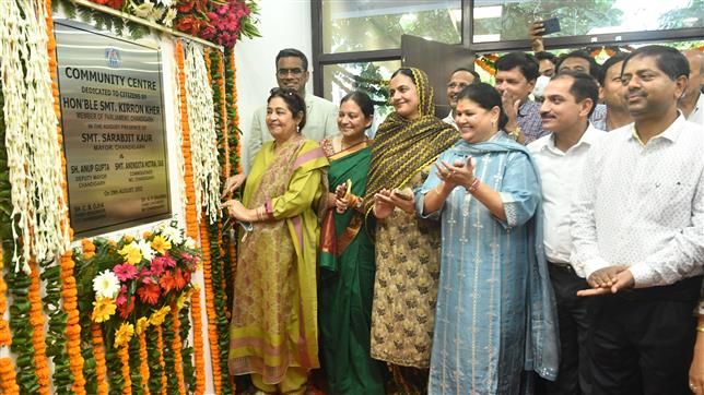 Chandigarh MP Kirron Kher opens community centre in Sector 21