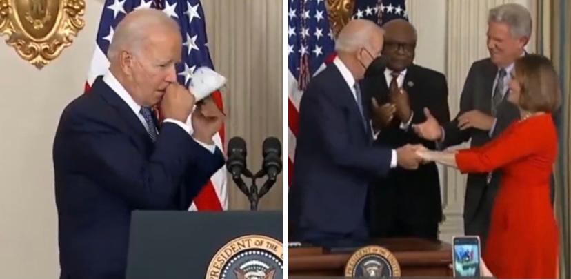 Twitterati rebukes US President Joe Biden as he coughs into fist and shakes same hand with lawmakers