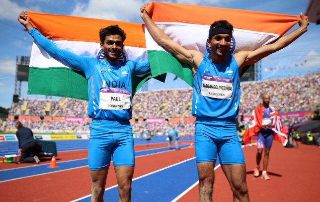 CWG: India wins historic gold and silver in men's triple long jump