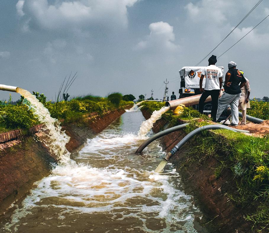 Khalsa Aid providing help in waterlogged villages of Muktsar