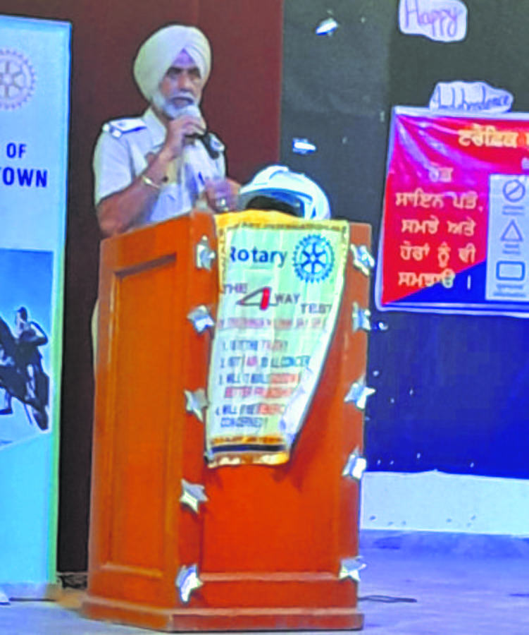 Talk on road-safety awareness for students