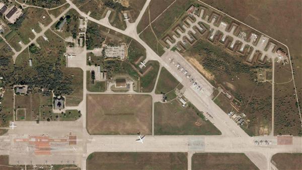 Satellite pictures show devastation at Russian air base in Crimea