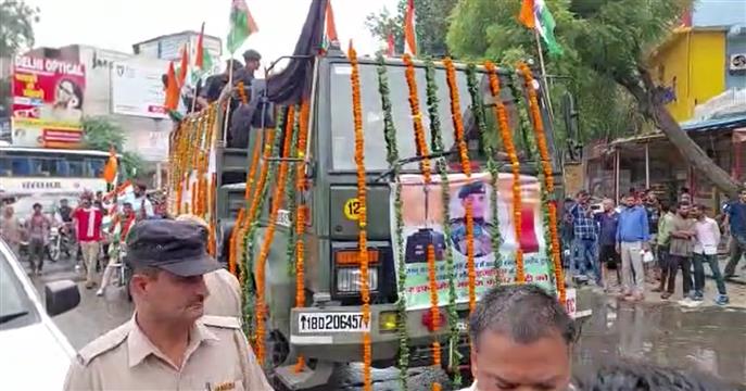 Rajouri attack: Martyred jawan cremated with full military honours in Faridabad