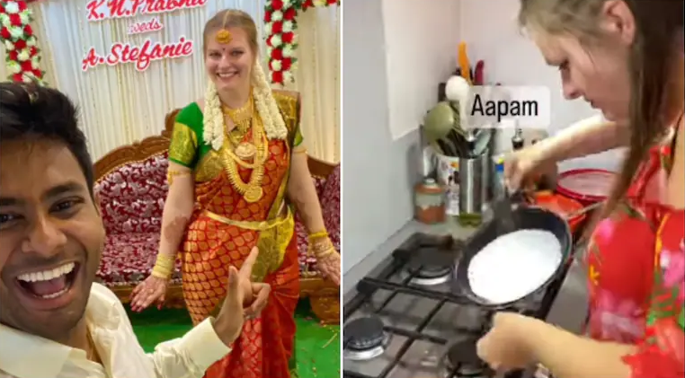 Dutch woman embraces desi culture; learns to cook dosa, idli for husband from Indian mother-in-law