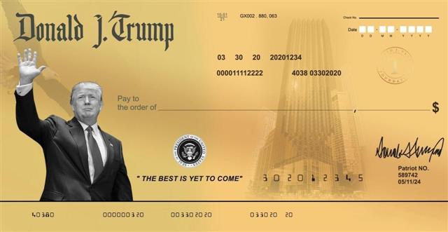 Golden Trump Check Reviews [Beware Scam Alert]: “Donald J. Trump Golden Check” Price & Patriotic Golden Foundation Website : The Tribune India