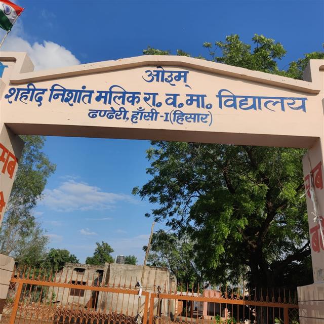 Hisar village school renamed after martyr jawan Nishant Malik
