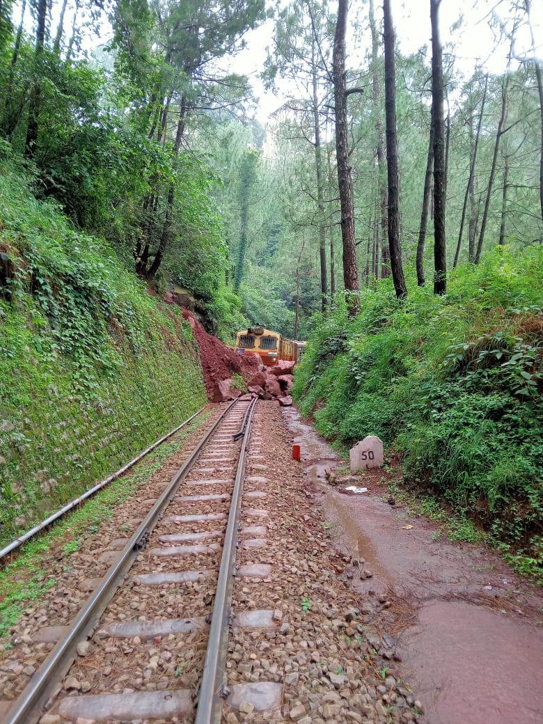 Landslide disrupts service on Kalka-Shimla rail track