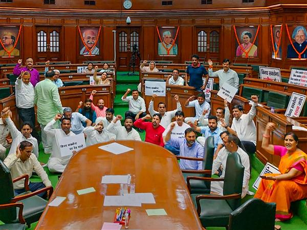 Delhi Assembly proceedings disrupted; House adjourned till 1pm