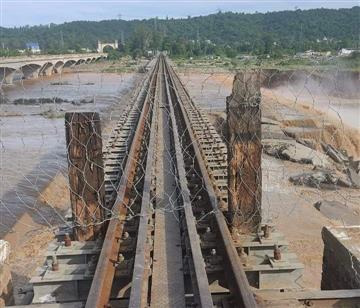 800-metre-long railway bridge on Chakki river on Punjab-Himachal border collapses