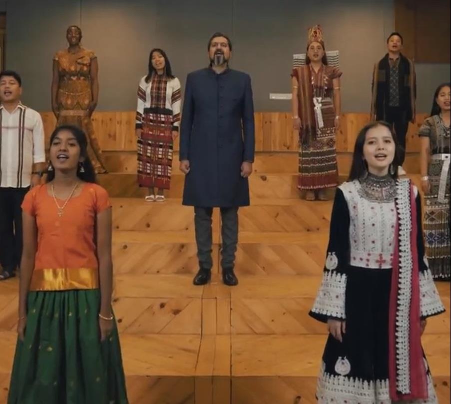 Watch: 12 singers living as refugees in India recite ‘Jana Gana Mana’ in melodious tribute