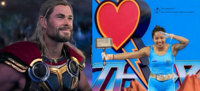 Chris Hemsworth believes CWG gold medallist Mirabai Chanu is worthy of Thor’s hammer, calls her ‘legend’