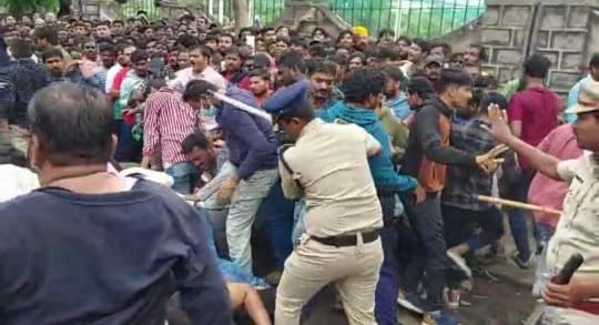 Video: Stampede during ticket sale of India-Australia match in Hyderabad, police resort to lathicharge to control crowd
