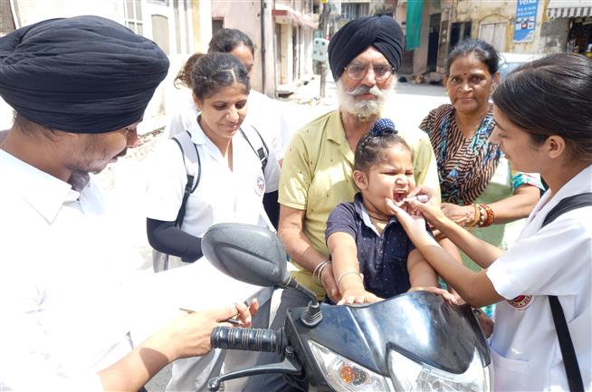 1.91 lakh children given polio drops in three-day drive in Patiala district
