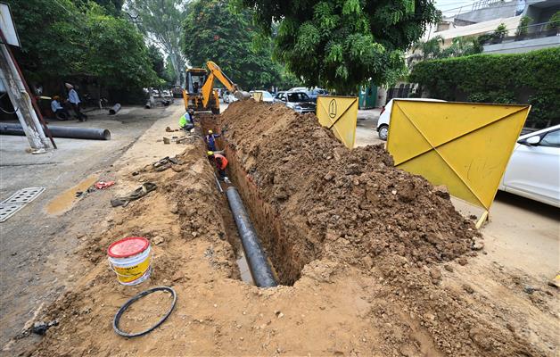 'Recarpeted' road dug up for installing water supply pipes in Ludhiana's Sarabha Nagar