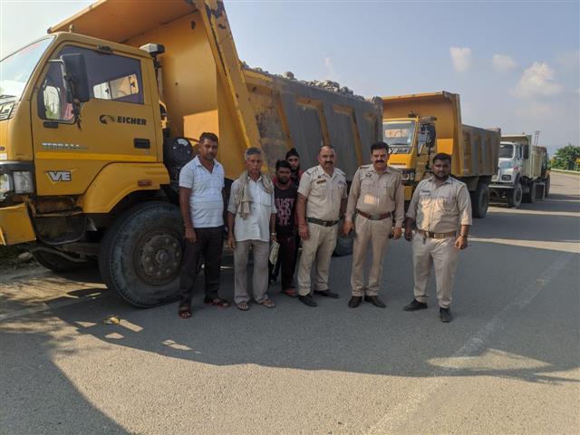 Illegal mining rampant in Kathua, several Punjab vehicles seized