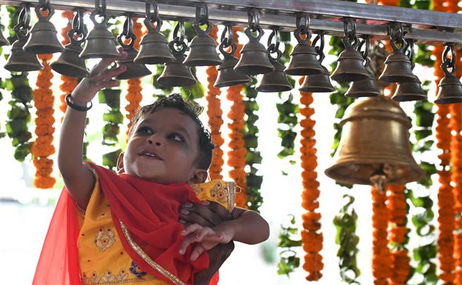 Over 49K pay obeisance at Mansa Devi temple on day 1 of Navratri festival