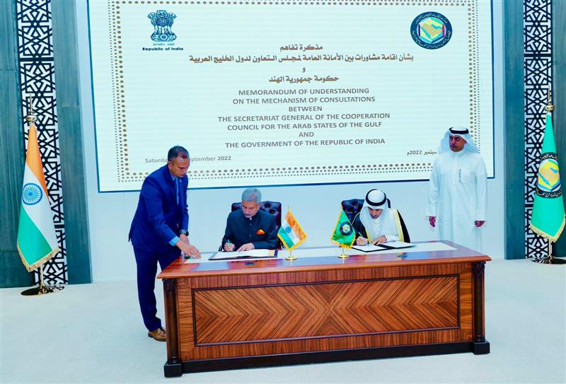 India, Gulf Cooperation Council sign MoU to facilitate consultations