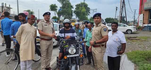 Traffic safety drive initiated in Paonta Sahib