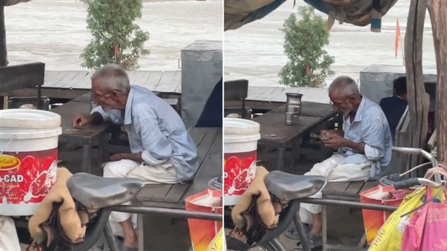 Watch heartbreaking video of elderly man counting daily earnings in his shack