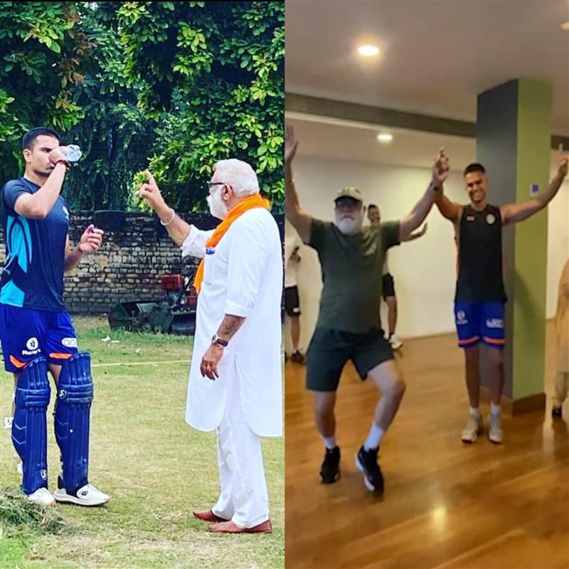 Watch: Cricketer Arjun Tendulkar trains hard under Yograj Singh, duo grooves to bhangra beats in some light-hearted moments