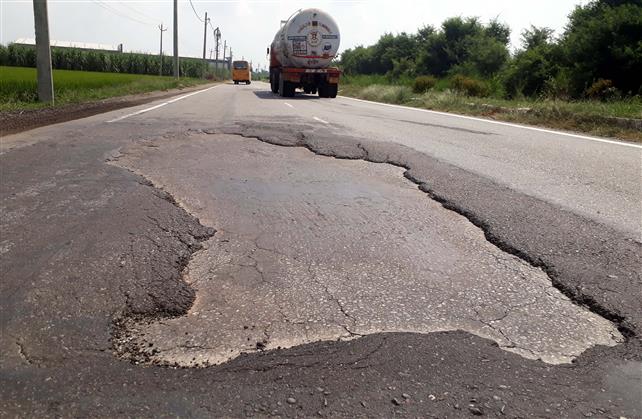 Inaugurated 10 months ago, Karnal-Indri road erodes