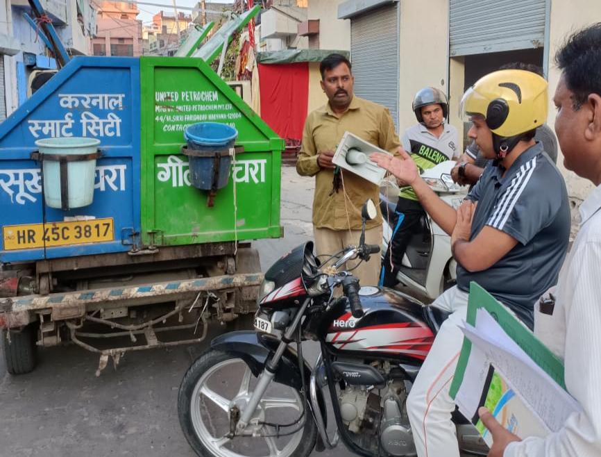MC Commissioner inspects cleanliness in Karnal city