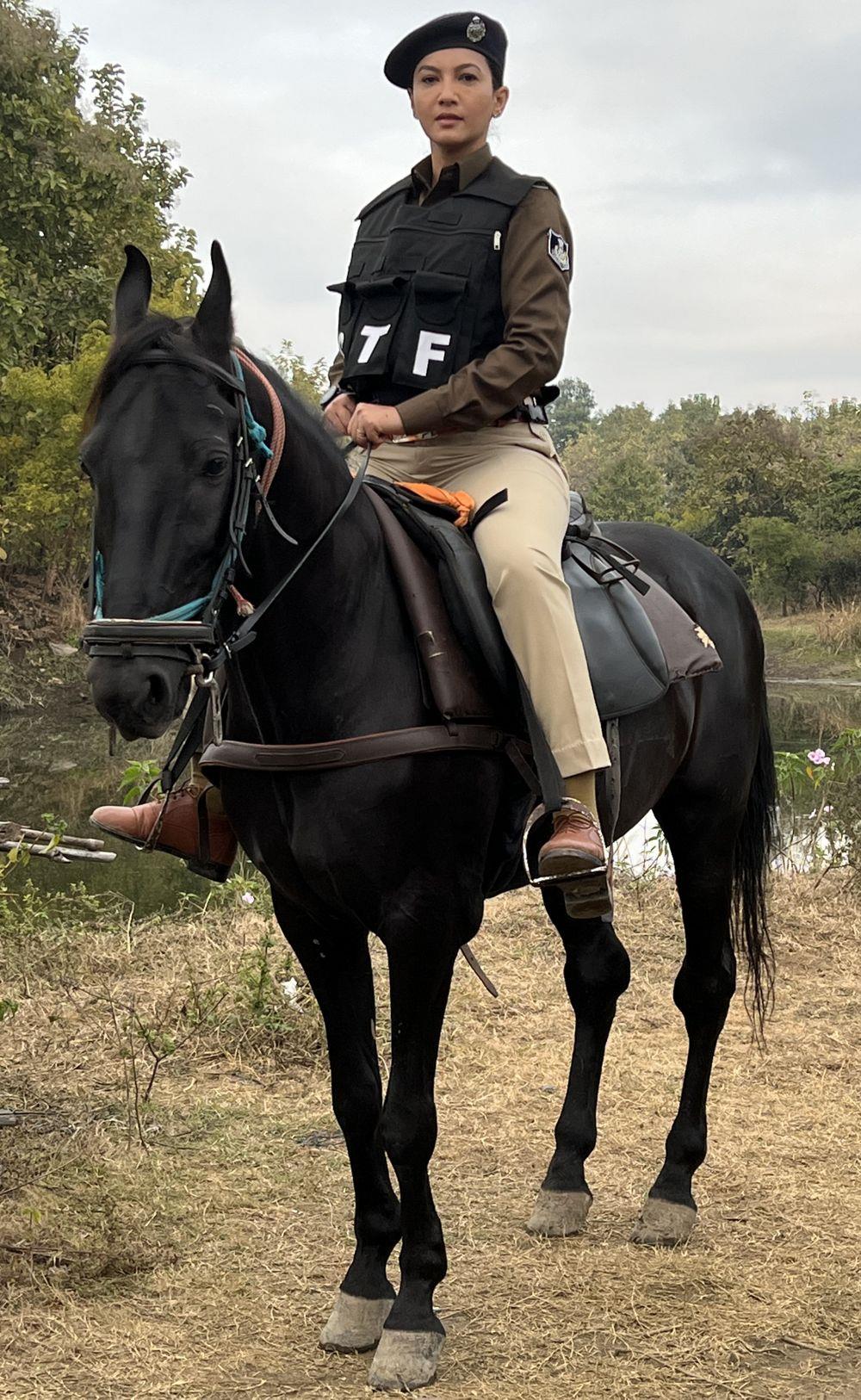 Gauahar Khan learns to ride a horse for her upcoming show Shiksha Mandal