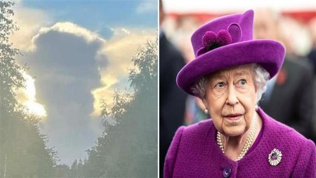 Moments after Queen's demise, cloud formation resembling Her Majesty floats over UK town