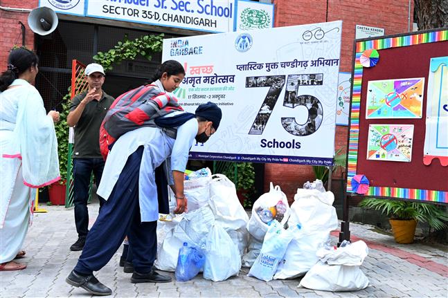 Students of 75 Chandigarh schools collect 1,200-kg plastic waste